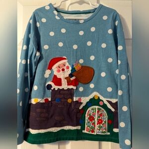 Mini Boden Lift The Flap Festive Applique Shirt